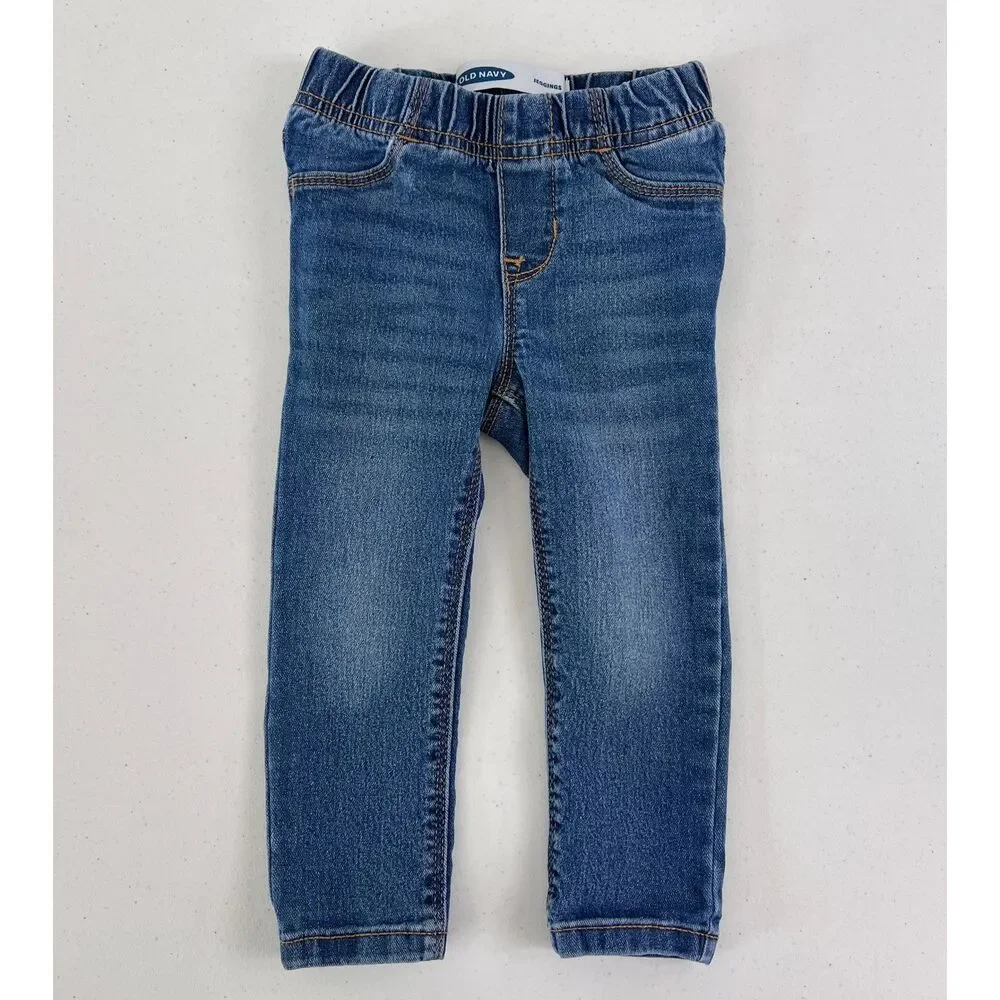 Old Navy Toddler Girls Denim Jeggings Blue Jeans Medium Wash Size 2T